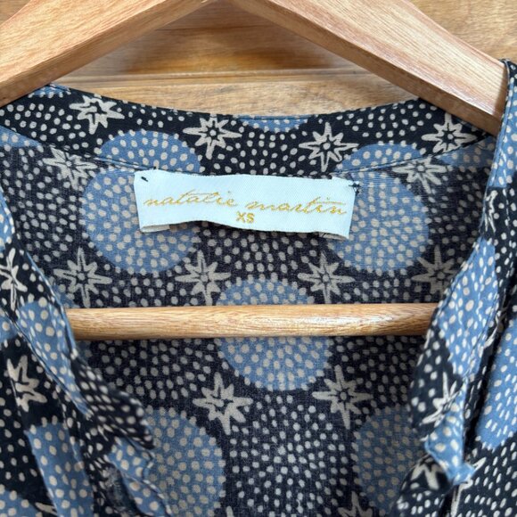 Natalie Martin Isobel Dress in Black Geometric Pattern - XS - Picture 2 of 6